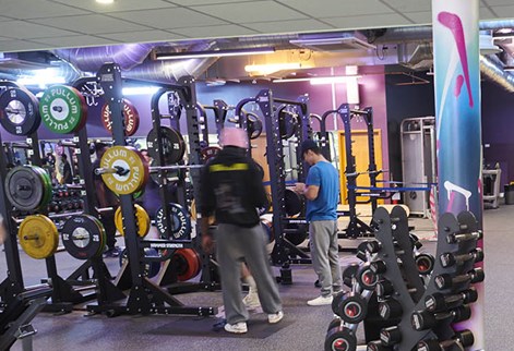 inside the gym at Falmer