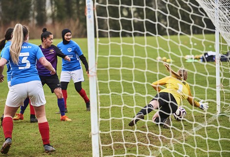 Women playing football