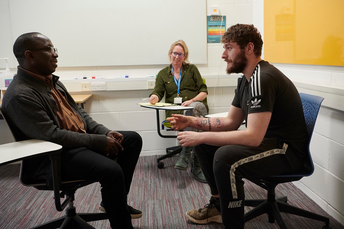 mental health nursing student in a simulation exercise