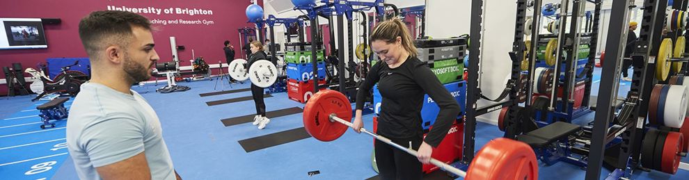 Students weightlifting