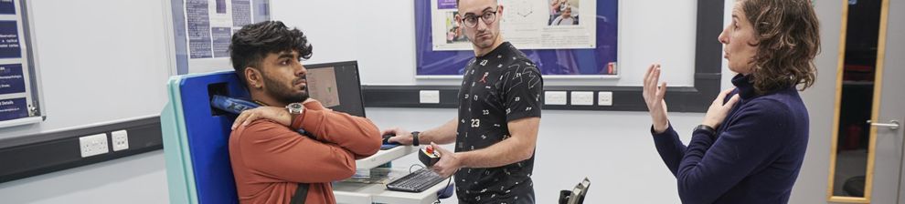 University of Brighton sports exercise laboratory equipment in use