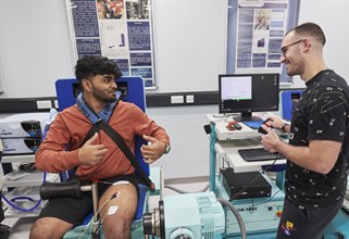 University of Brighton sports exercise laboratory equipment in use