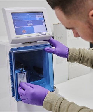 blood being analysed in University of Brighton laboratory