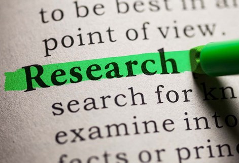 Research highlighted on a page
