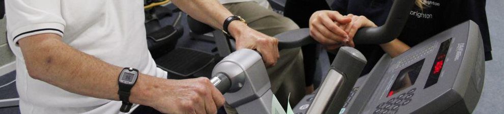 Close up of an exercise cycle in a sports lab