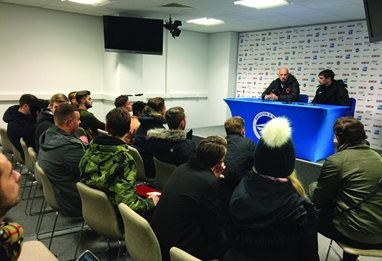 Journalists at a press conference