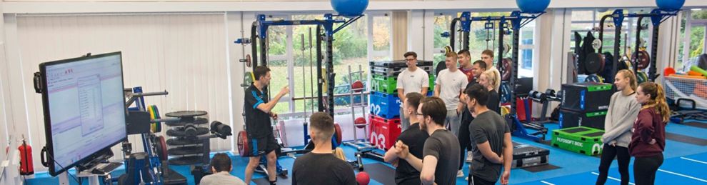 Students in the teaching gym