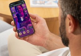 Person looking at mobile app