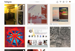 Screen grab of fine art courses on Instagram