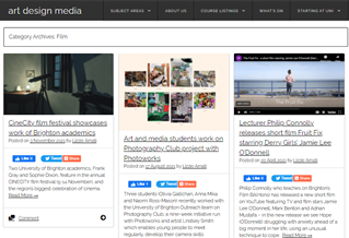 Screen shot of film blog