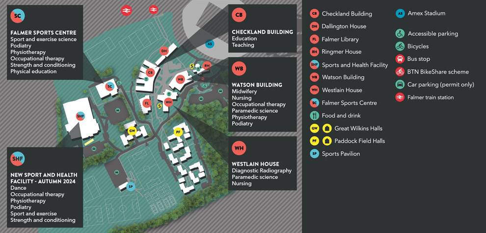 building map of Falmer campus