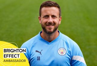 Sam Blanchard with text that says Brighton Effect Ambassador