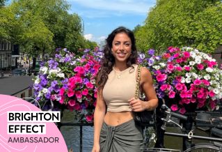 Shirin Alwash with text that says Brighton Effect Ambassador