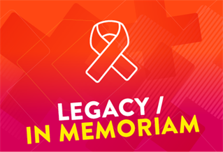 Graphic image with the words Legacy/In memoriam