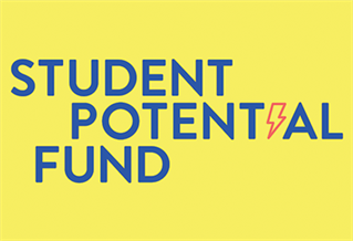 Graphic image with the words Student potential fund