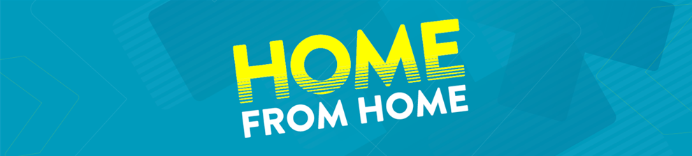 Graphic image with text: Home from home