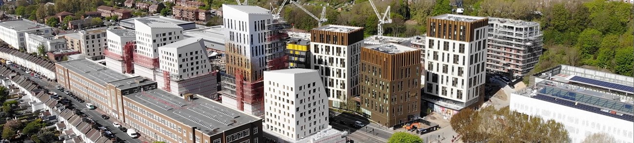 Aerial view of the Moulsecoomb campus