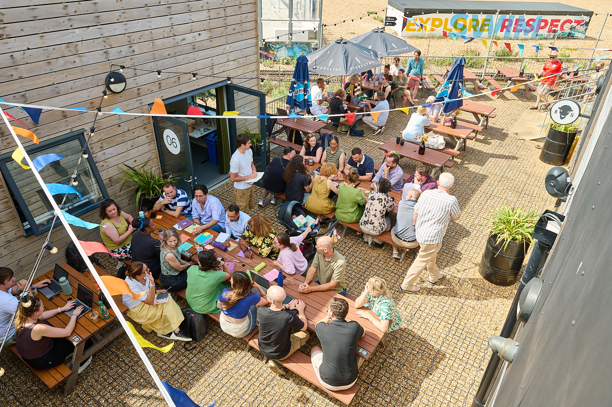 Group work at the Sustainability Workshop at Sea Lanes, Brighton.