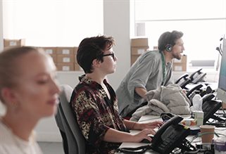 people answering phones in a Clearing Call centre