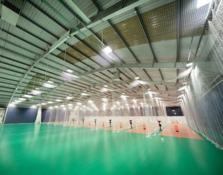 Cricketing lanes in indoor facility