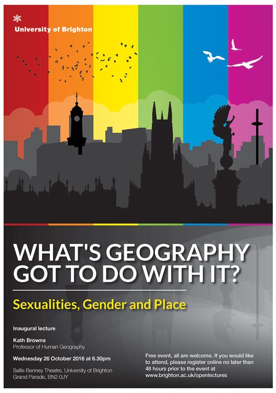 What's geography got to do with it? Inaugural lecture from Professor Kath Browne