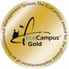 EcoCampus Gold logo - a gold circle with the additional text 'The EcoCampus award for the phased implementation of an Environmental Management System'.