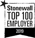 Stonewall Top 100 Employer award logo
