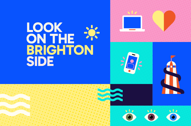 A graphic image with the words: Look of the Brighton side