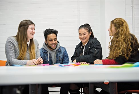 Media students in a seminar group