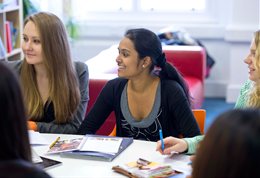 International students in the classroom