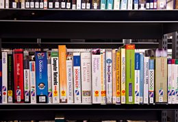 Shelf with books