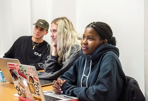 students in a lecture at Brighton University