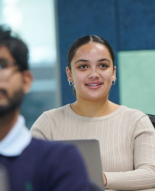 Student in a seminar