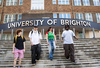University of Brighton Students outside Mithras House