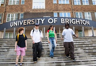 University of Brighton Students outside Mithras House