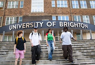 University of Brighton Students outside Mithras House