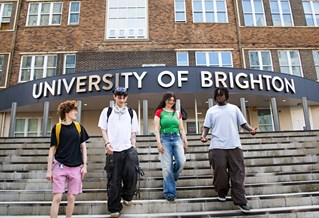 University of Brighton Students outside Mithras House
