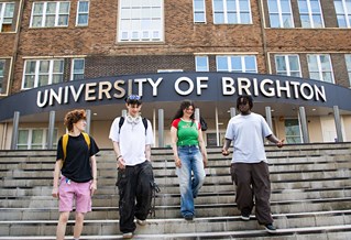 University of Brighton Students outside Mithras House