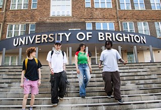 University of Brighton Students outside Mithras House