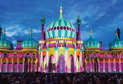 Brighton Pavilion light projection show