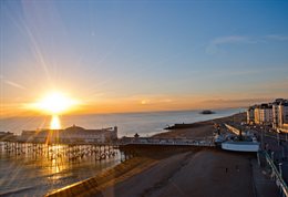 Sunset over Brighton pier