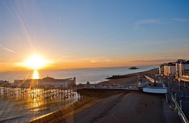 Brighton pier at sunset