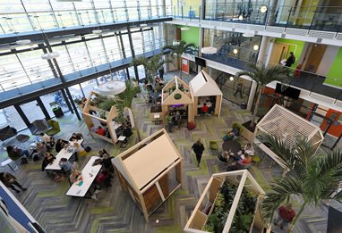 Newly refurbished atrium in the Checkland Building