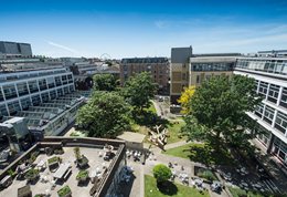 Aerial shot of Grand Parade quad