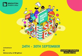Illustration with the word: Freshers