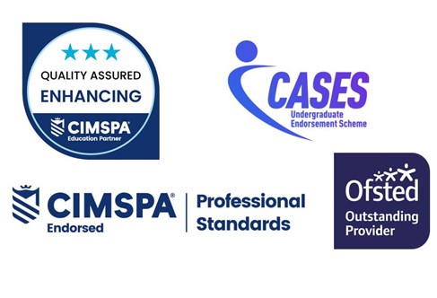 CIMSPA, CASES and Ofsted logos