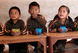 Schoolchildren in Malagiri