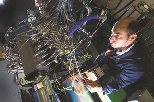 Dr Cyril Crua in the Sir Harry Ricardo laboratories