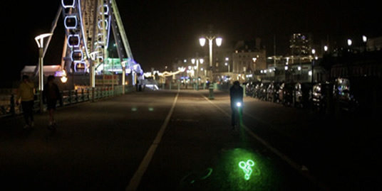 The Laserlight in action on Brighton seafront