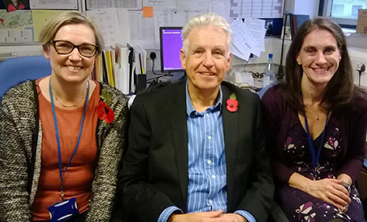 Nicholas Owen was welcomed by Jackie Errigo and Jo Macdonnell.